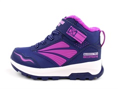 Skechers navy/purple winter sneaker with lining and lights